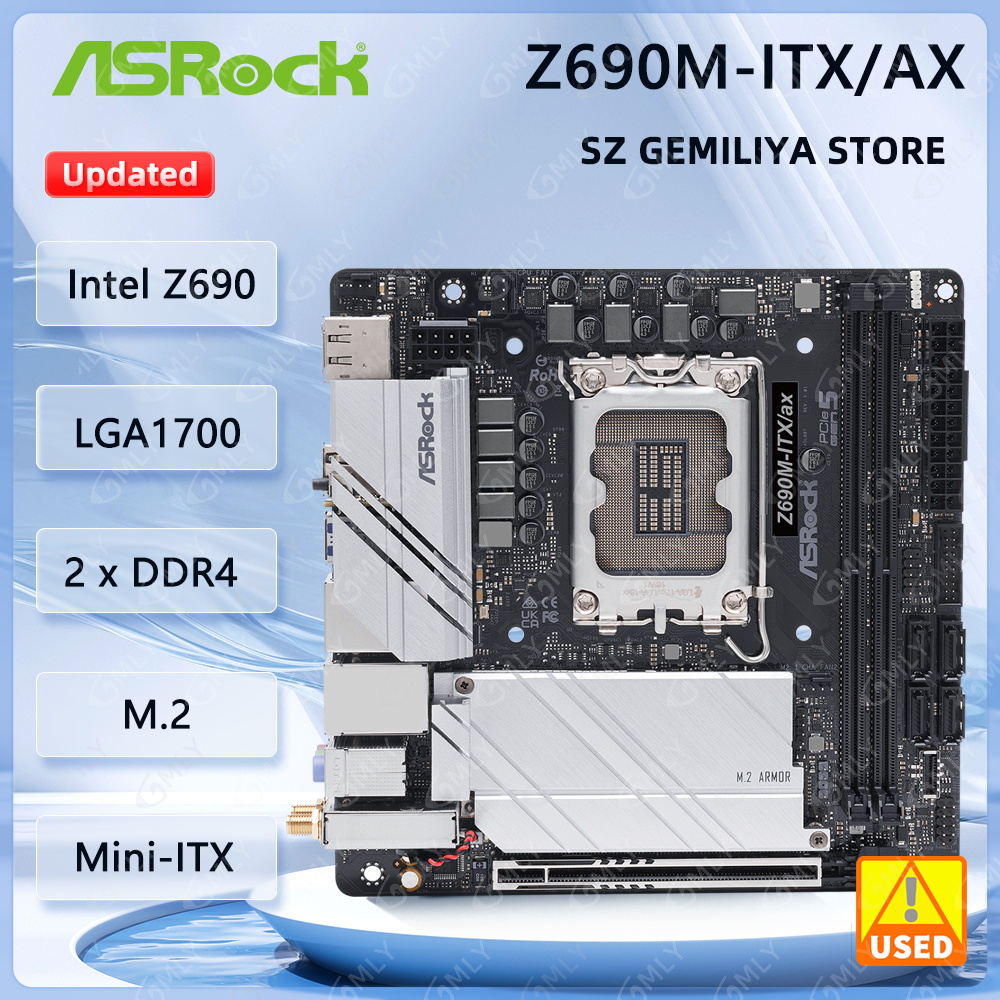 Lga1700 Itx Motherboard Ddr5 - ASROCK Z690M-ITX/ax Mini-ITX moederbord LGA1700 Intel