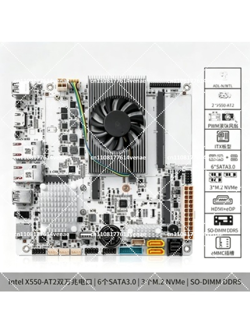 NAS moederbord 8-bay met N100  - Nas Motherboard 8 Sata Mini Itx recensie en prijs
